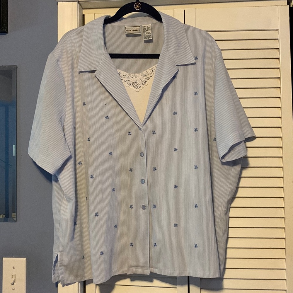 Napa Valley Blue Stripe 2-fee set